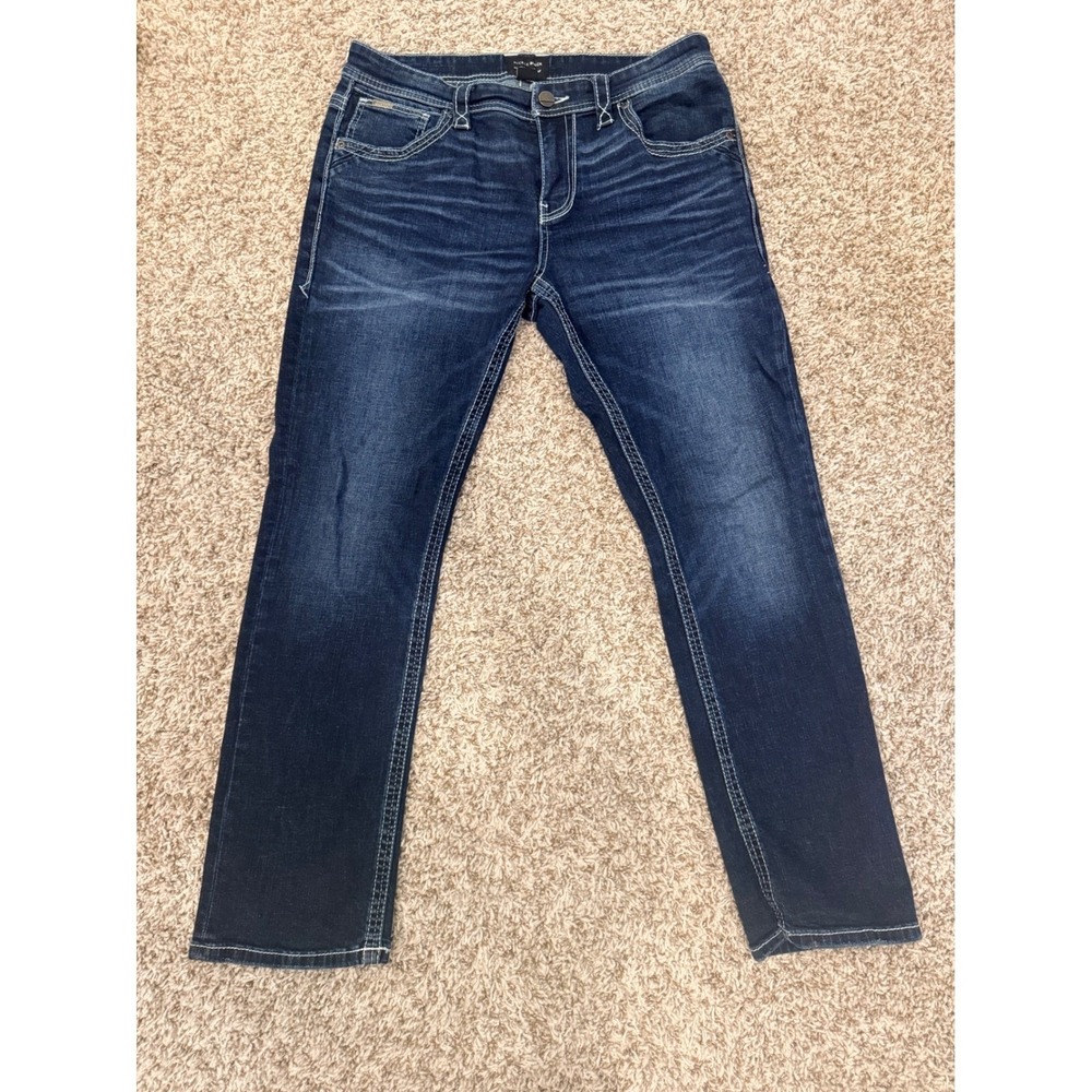 Buckle Black Fit No. 3 Straight Leg Jeans Mens 34x30 Dark Wash Indigo Denim